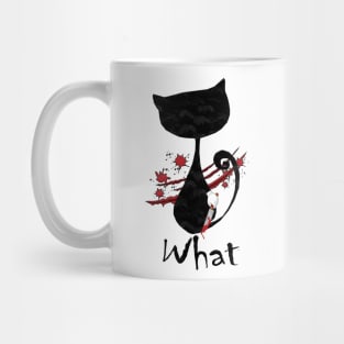 Cat What Murderous Black Mug